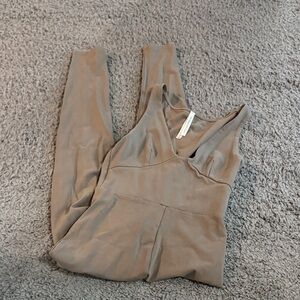Aritzia Tan Sleeveless Jumpsuit